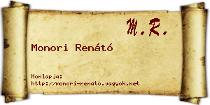 Monori Renátó névjegykártya